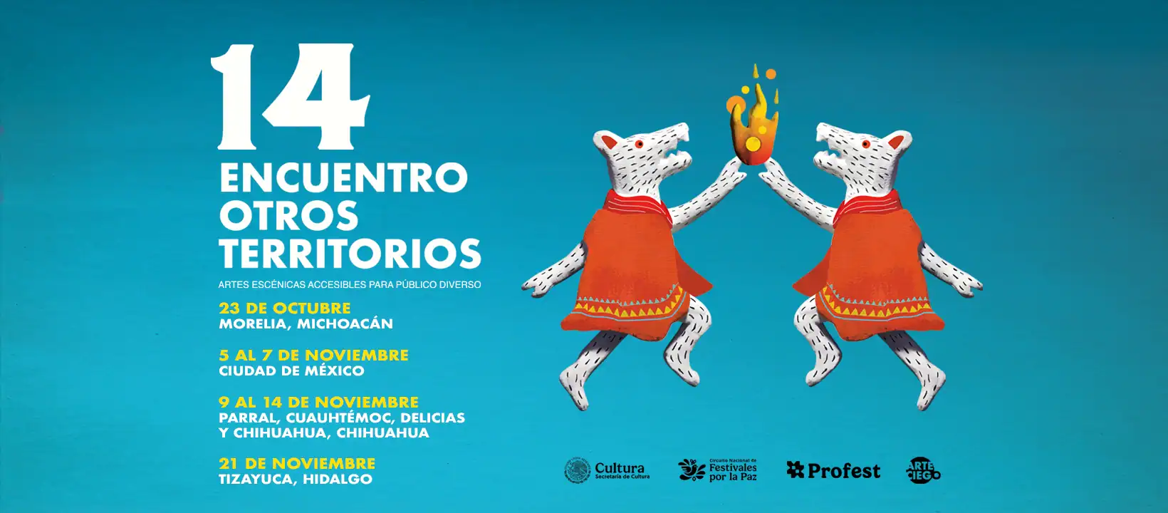 Banner principal del portal 14 Encuentro Otros Territorios: Artes Escénicas Accesibles para Público Diverso